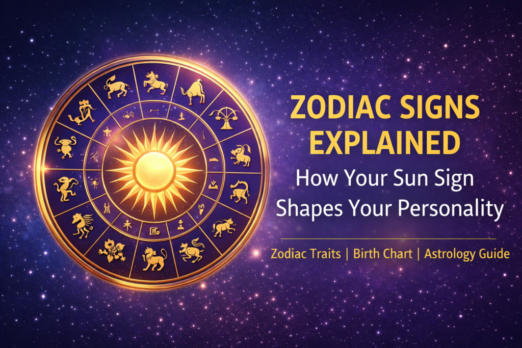 Zodiac Signs Explained by Kundli time- How Your Sun Sign Shapes Your Personality?